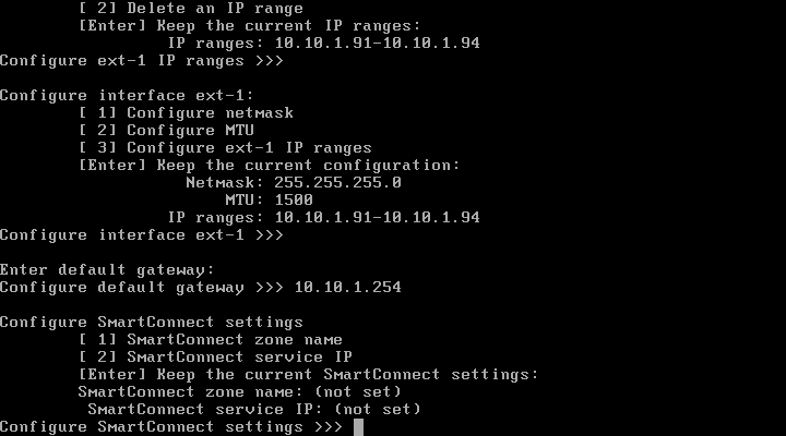 Isilon Node 1 Setup