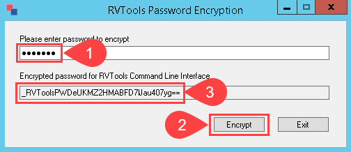 RVTools Password Encryption