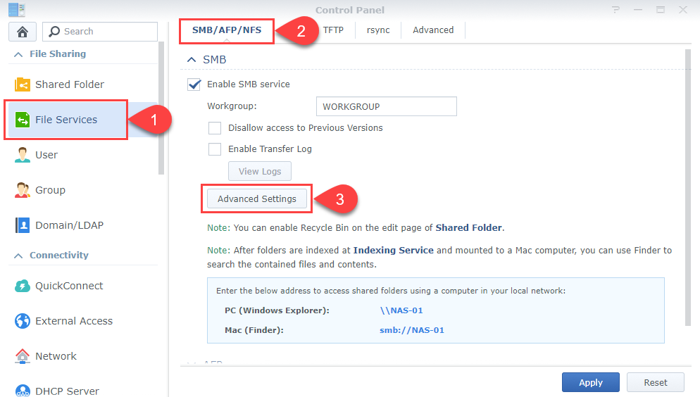 Synology SMB2