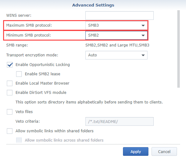 Synology SMB2