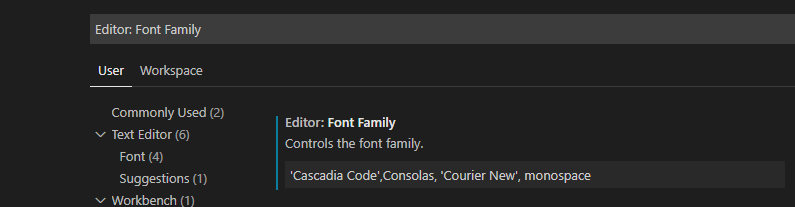 VS Code Font