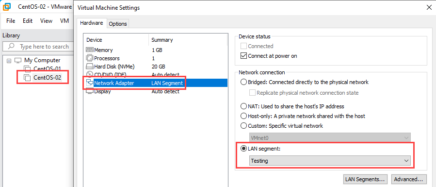 CentOS-02 LAN Segment