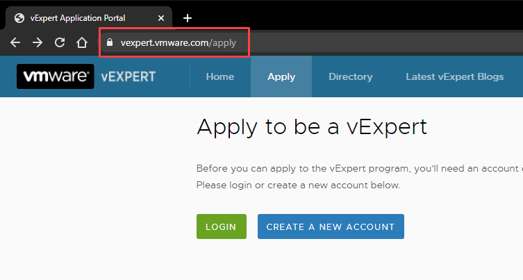 vExpert Application