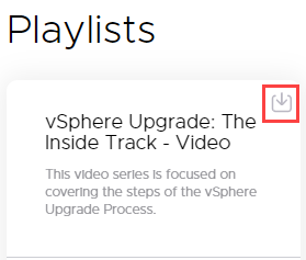 vSphere Upgrade Export
